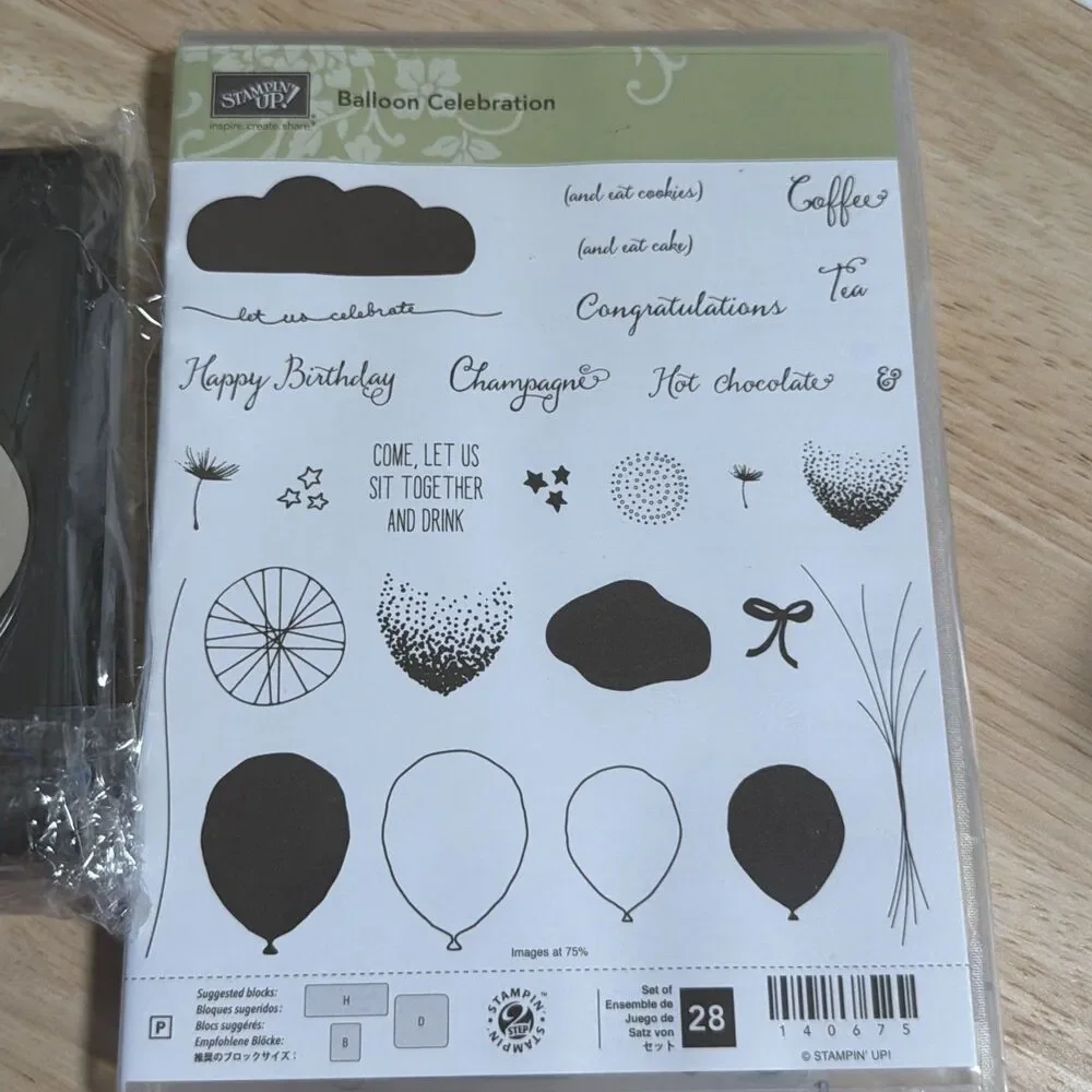 Stampin Up BALLOON CELEBRATION Stamp Set & BALLOON BOUQUET Punch Bundle